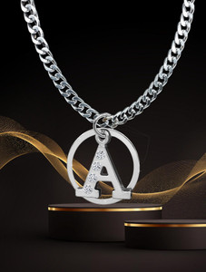 D2Fashion A Alphabet Locket Metal Pendant