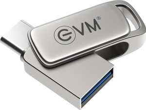 EVM Nano Type-C OTG, USB 3.1 Gen 1 - Ultra Fast Access, Shockproof Metal Casing 128 GB Pen Drive Compatible with Desktop Computer USB 3.1 Metal Case