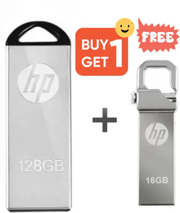 HP v250w 128 GB Pen Drive Compatible with Mobile, Television, Laptop, Audio Player, Gaming Console, Desktop Computer, Netbook USB 2.0 Metal Case