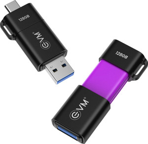 EVM ENXO/128G 128 GB Pen Drive Compatible with Mobile, Television, Desktop Computer, Laptop, Tablet, Audio Player USB 3.2 Plastic Case