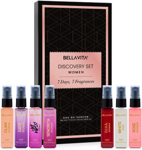 BELLAVITA Discovery Perfume Gift Set for Women|7x8ML|Long Lasting Fragrances| Eau de Parfum  -  56 ml