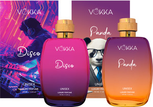 VOKKA Disco & Panda 200 ml | Pack of 2 x 100ml Unique Unisex Luxury Perfume Eau de Parfum - 200 ml