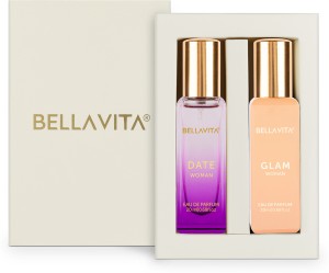 Bella vita organic DATE WOMAN & GLAM WOMAN perfume combo|2X20ML|With Floral & Woody Notes| Eau de Parfum  -  40 ml