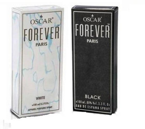 ऑस्कर Forever White Paris (For Woman)+Forever Black Spray EDT (For Men) Eau de Parfum  -  200 ml