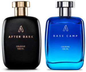 USTRAA After Dark Cologne - 100 ml & Base Camp Cologne - 100 ml - Perfume for Men Eau de Cologne  -  200 ml