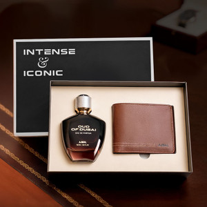 Buy Ajmal Intense & Iconic Long Lasting Oud of Dubai Perfume & Wallet Gift Set Eau de Parfum - 100 ml Online In India | Flipkart.com - Image 1