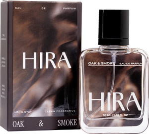 HIRA Oak & Smoke Long Lasting Perfume with Leather & Cardamom Fragrance|Gifts Eau de Parfum  -  50 ml