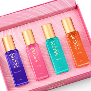 सीक्रेट टेम्पटेशन Luxury Perfume Gift Set for Women with Romance, Adore, Dream & Bliss (20 ml x 4) Eau de Parfum  -  80 ml