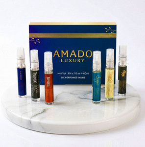 Amado Elegant Scents Perfume Set - 6 x 10ml Bottles | Long-Lasting Fragrance Eau de Parfum - 60 ml