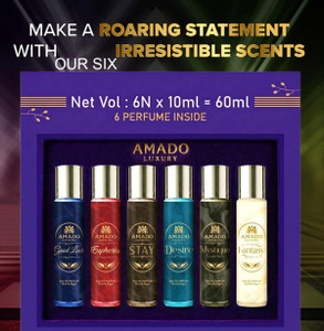 Amado FEEL FRESH LONG LASTING PERFUME PACK OF SIX PREMIUM FRAGRANCES Eau de Parfum - 60 ml