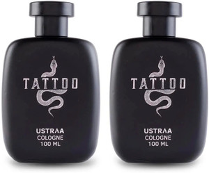 USTRAA Tattoo Cologne - 100 ml x 2 | With a mix of spicy & woody and citrusy notes Perfume  -  200 ml