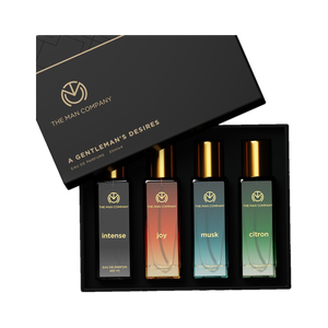 THE MAN COMPANY Perfume for Men Gift Set - 4*20ml | A Gentleman's Desire | Long-Lasting Premium Eau de Parfum - 80 ml