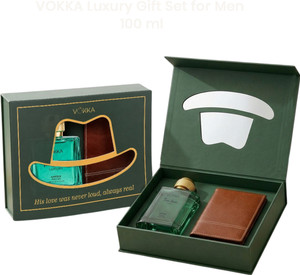 VOKKA Luxury Gift Set | Anniversary Birthday Gifts | Premium Wallet & Thai Aqua Eau de Parfum - 100 ml
