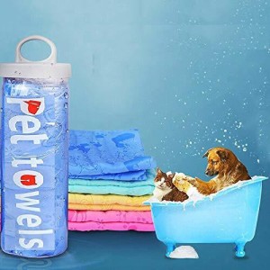 THE DDS STORE Bath Towel with Anti-Bacterial Feature Pets Grooming PVA Bath Drying Cat, Dog Blanket