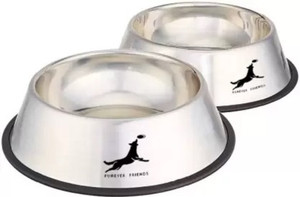 Furever Friends Stainless Steel Dog Bowl Medium 700 ml Stainless Steel Pet Bowl