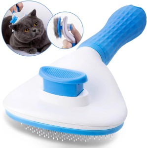 Emily Pets Pet Comb Stainless Steel Pin Dog Grooming Brush-Medium (Blue) Slicker Brushes for  Dog & Cat
