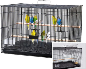 Bird Aviary Rectangle Bird Cage Aquastar Feet Black Birds Cage
