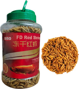 Mistletoe Dried Black Soldier Fly Larvae Natural Dry Fish Food, turtle food 150g 0.15 kg Dry Adult Fish Food