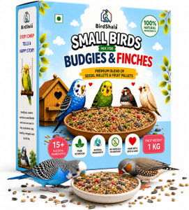 TREAT FOR LOYALTY Bird Food for Budgies & Finches 1 Kg. | Premium Seed Blend of Grains 1 kg Dry Adult, Young Bird Food