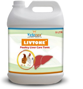 VETENEX Livtone Plus - Liver Tonic for Poultry, Birds & Chicken - 5 LTR Pet Health Supplements