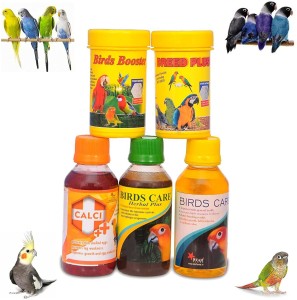 TUNAI Star farms BreedPlus,Booster,Birdscare,birds care herbal, calcium plus Pack Of 5 Pet Health Supplements