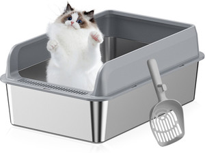 SUPVOX Stainless Steel Cat Litter Box - Image 6