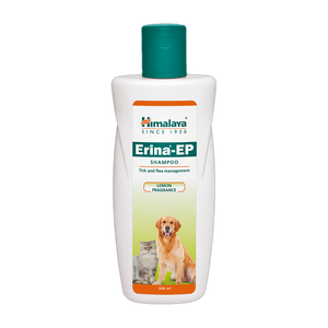 HIMALAYA Erina-EP Shampoo, Tick & Flea Control for Dogs & Cats with Neem & Eucalyptus Flea and Tick Neem and Eucalyptus Dog, Cat Shampoo