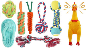 decorvaiz Tail Dog Toys+Dog Chew Toys+Puppy Teething Toys+Rope Dog Toy+Dog Toys Cotton, Rubber Ball, Bone, Chew Toy, Rubber Toy, Squeaky Toy, Training Aid, Tug Toy For Dog