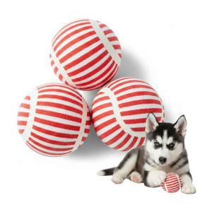 Emily Pets Dog Balls Pack of 3 | Squeaky Fetch Toy for Dogs Rubber Ball, Fetch Toy, Squeaky Toy, Chew Toy For Dog