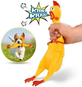 Paw N Pet Dog Squeaky Chicken Toy, Screaming Chicken Toys - Noisemaker Dog Chew Toy Rubber Squeaky Toy For Dog & Cat