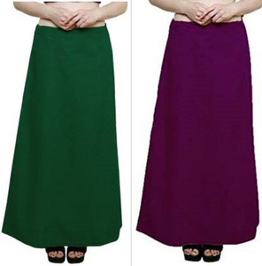 Gugaliya Bottle Green-Jamuni Pure Cotton Petticoat