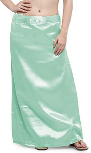 Melhors M-SP-Sea Green Satin Blend Petticoat