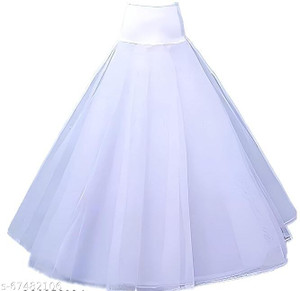 TimelessTouch Self Design Women Flared White Skirt