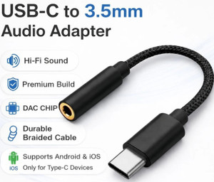 PROWARP Dark Black USB Type C to 3.5mm Audio Connector - Image 5