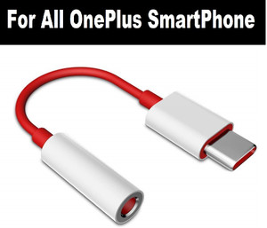 ankSONline Red Type C to 3.5 mm Audio Jack For OnePlus Nord 2 Phone Converter