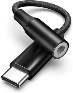 HOMEMO For IPhone 15 Series&Galaxy A&F&M&S Series&Redmi&OnePlus&Google&Nothing(Black) Type C to 3.5 mm Jack Adapter DAC Mobile Compatible Headphone Stereo Audio Aux Phone Converter