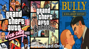 Vice City, Sanandreas, Bully Top Three Game Combo (Offline Only) (No DVD) (Regular)
