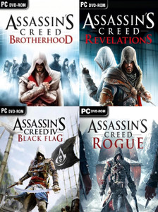 Assassin's Creed Brotherhood, Revelations, Black Flag, Rogue Top Class Four Game Combo (OS : 64 Bit Only) (Offline Only) (Regular)