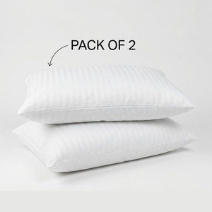 cubenexis Microfibre Sleeping Pillow Pack of 2 Stripes | Soft & Comfortable Pillow for Neck & Back Support | Bedroom Pillow