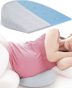 FOVERA Memory Foam Pregnancy Pillow Pack of 1 Solid Memory Foam Maternity Pillow Wedge for Supporting Belly, Back During Pregnancy