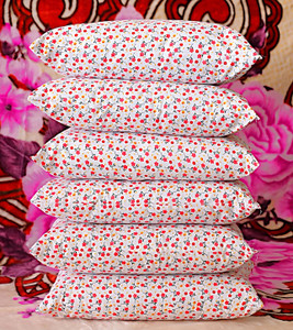 TWIROX LUXURY Cotton Solid Sleeping Pillow Pack of 6