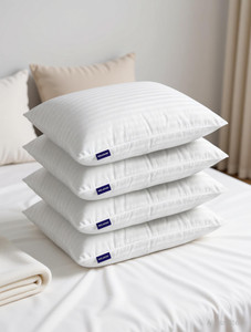 WELLGIVER Microfibre Sleeping Pillow Pack of 4, 41x61 cm - Image 6