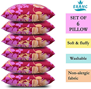 VILLAGERS LUXURY Cotton Floral Sleeping Pillow Pack of 6