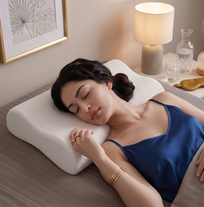 SN-LVK Memory Foam Orthopaedic Pillow Pack of 1 Solid Dual-Height, Shoulder Pain, Headache, Snoring, Stiff Neck, Cervical Strain