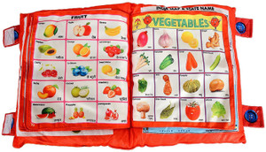 BHVMEY abcd Cushion Pillow Book, Hindi / English, Boy / Girl Cotton Toons & Characters