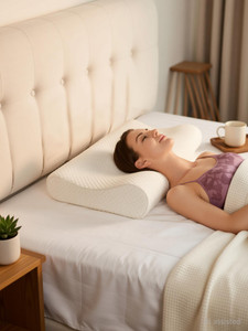 Proliva Memory Foam Sleeping Pillow Pack of 1 Solid Memory Foam Pillow / Stomache / Side Sleepers /Geometric Orthopaedic