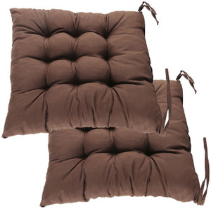 ASR SELLS Cotton Solid Chair Pad Pack of 2