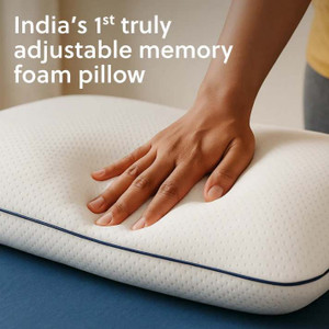 FLO Memory Foam Sleeping Pillow Pack of 1 Solid