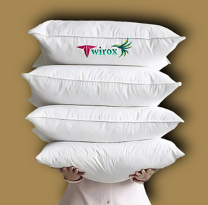 TWIROX LUXURY Polyester Fibre Abstract Sleeping Pillow Pack of 4
