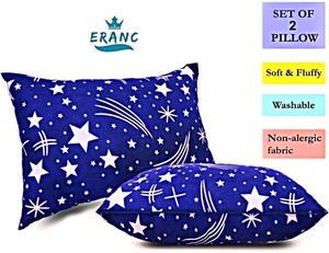 VILLAGERS Cotton Solid Sleeping Pillow Pack of 2